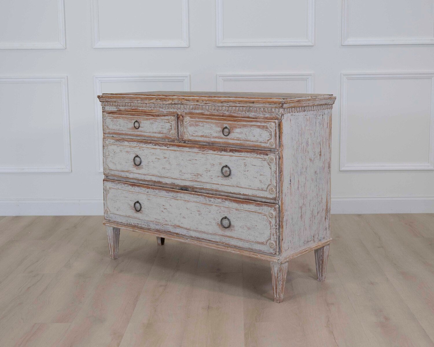 On Hold - Period Gustavian Commode with Original Painted Top, circa 1800 - JAA