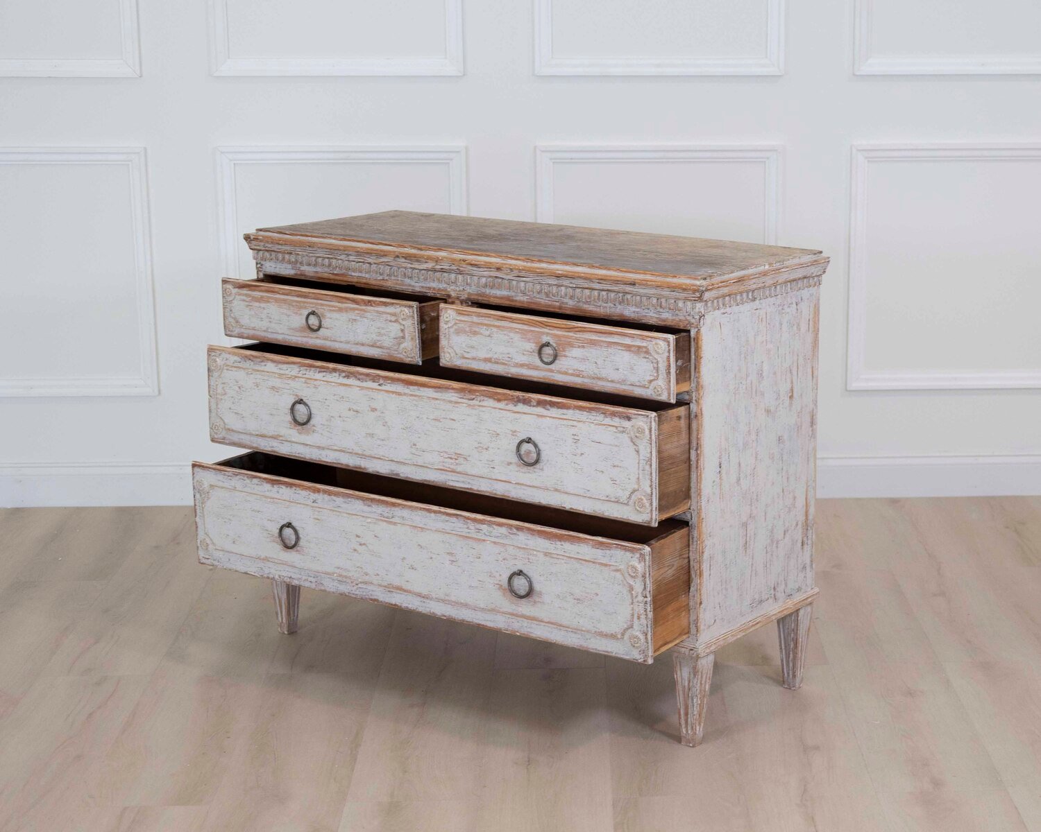 On Hold - Period Gustavian Commode with Original Painted Top, circa 1800 - JAA