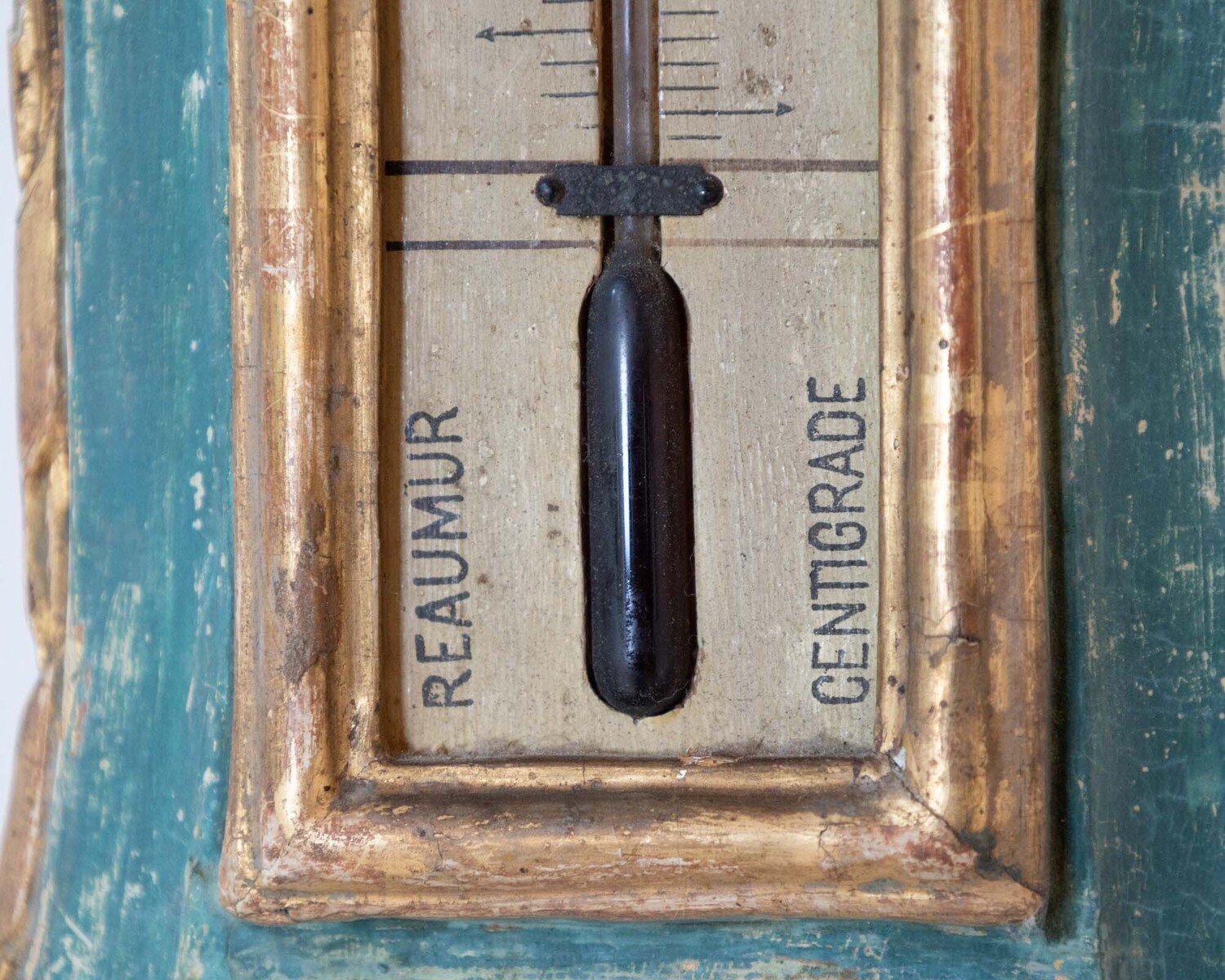 Louis XVI Painted and Gilded Barometer and Thermometer by Viard and Blanchard, 18th Century - JAA