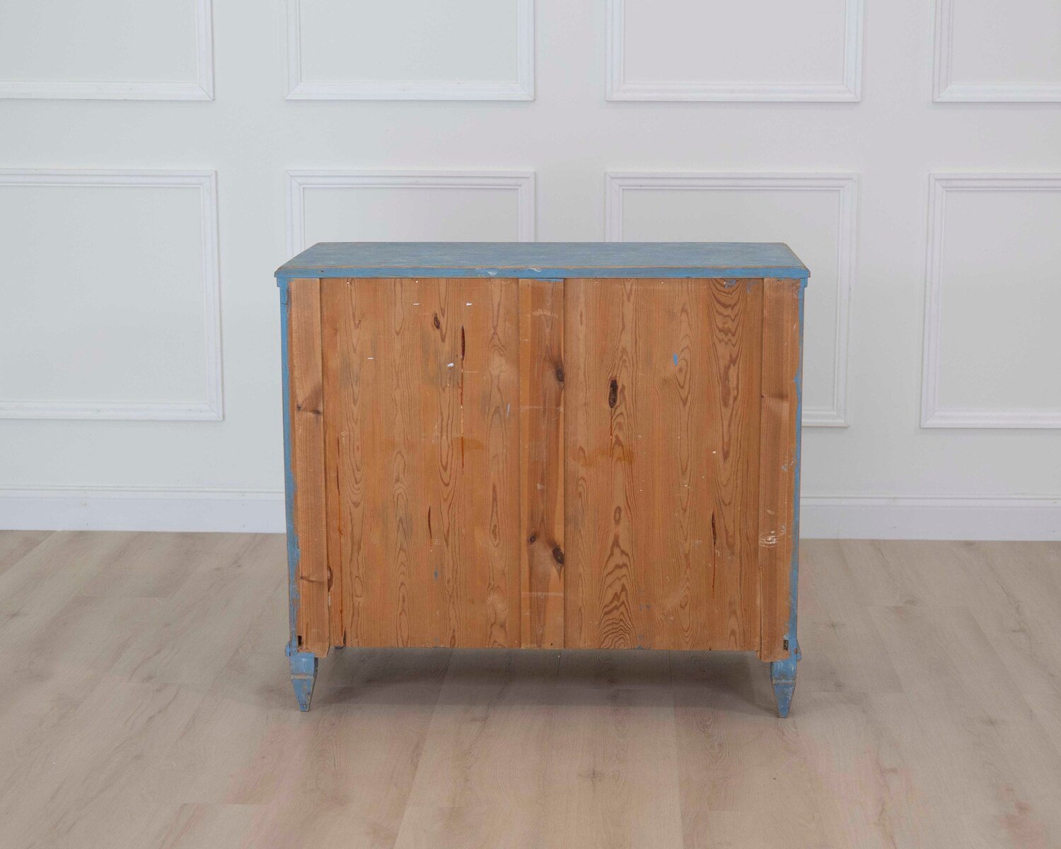 19th Century Swedish Blue Painted Chest of Drawers - JAA