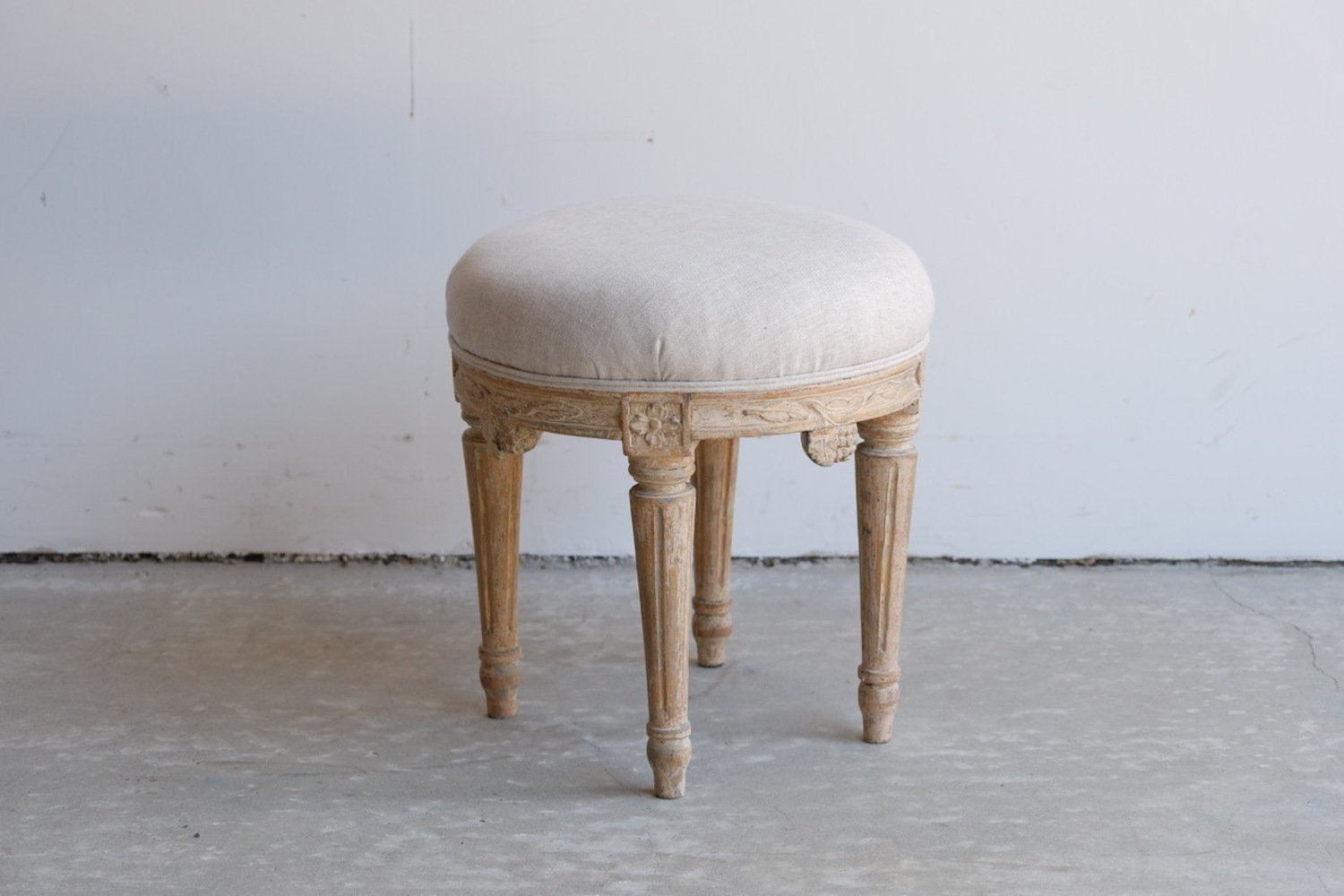 Round Gustavian Stool Circa 1780 - JAA