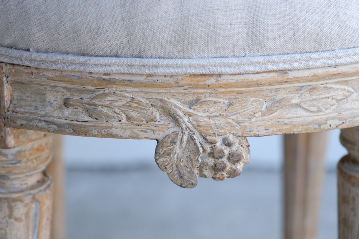 Round Gustavian Stool Circa 1780 - JAA