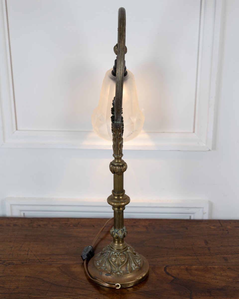 French 19th Century Gilt Bronze Desk Lamp - JAA