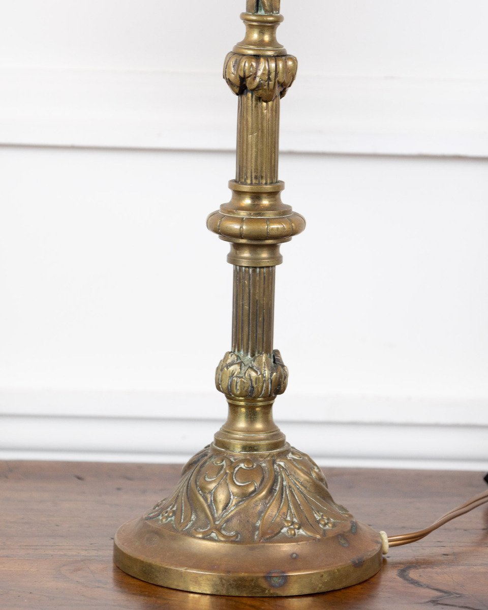 French 19th Century Gilt Bronze Desk Lamp - JAA