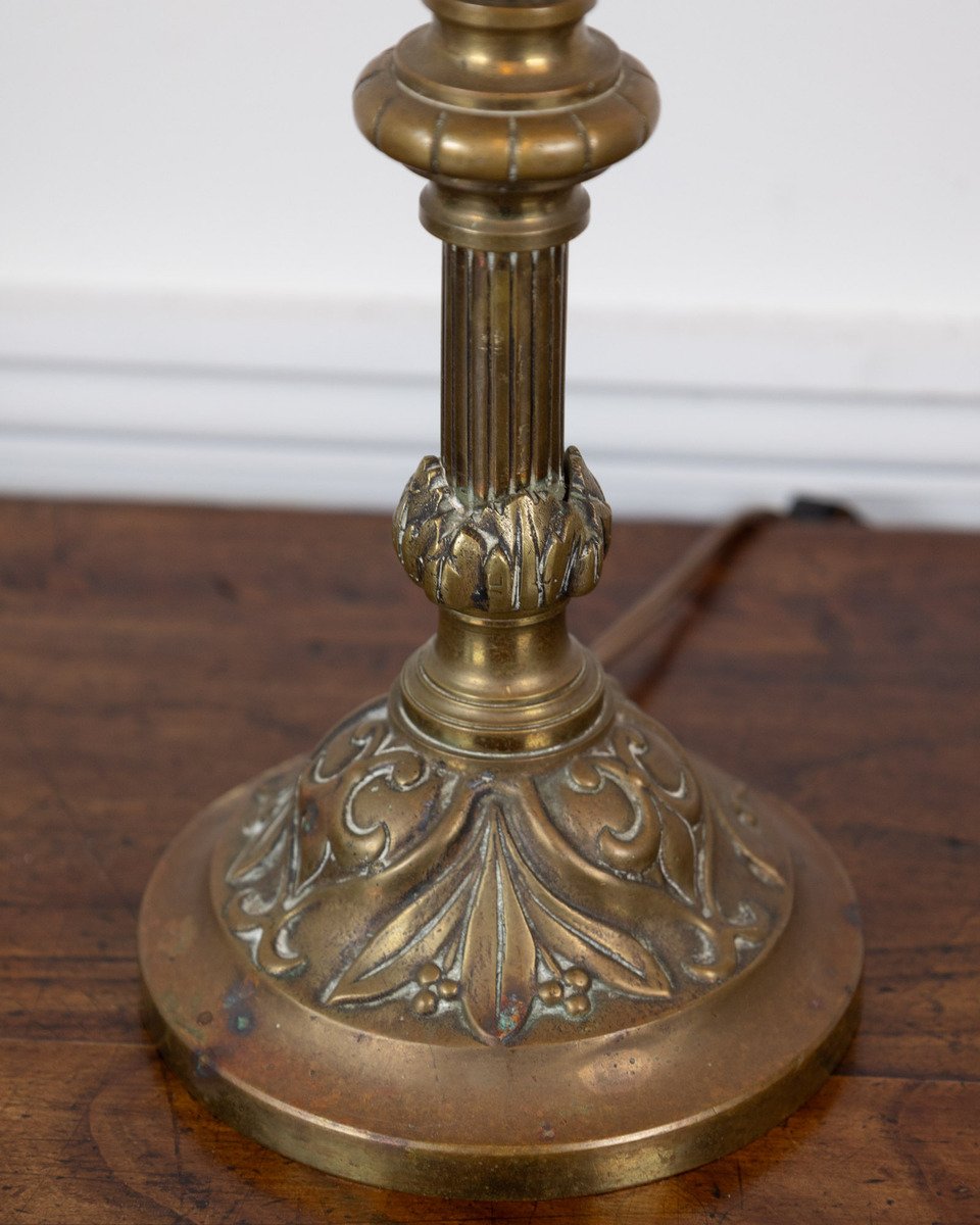 French 19th Century Gilt Bronze Desk Lamp - JAA