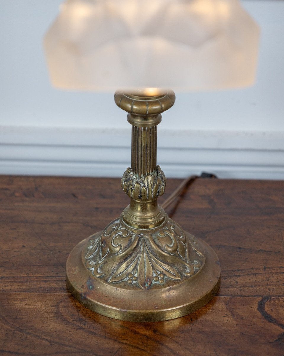 French 19th Century Gilt Bronze Desk Lamp - JAA
