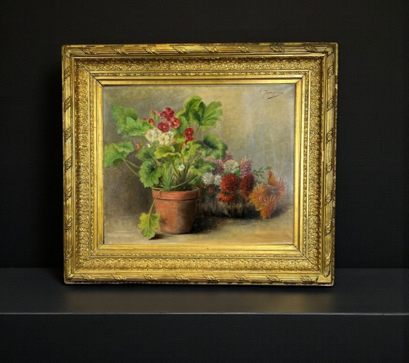 Oil On Canvas Signed 