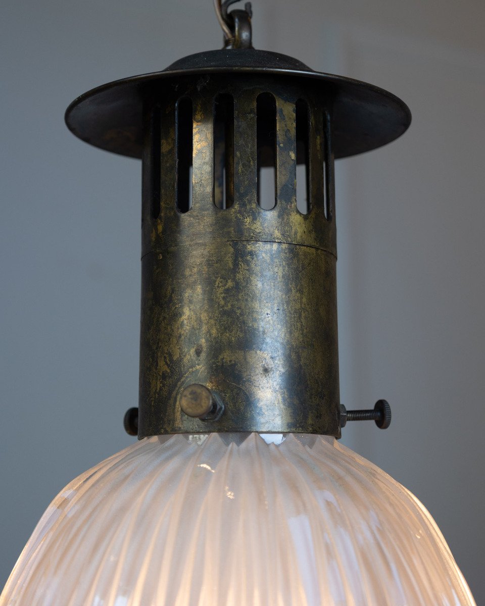 Pair of 20th Century Holophane Pendant Lights - JAA