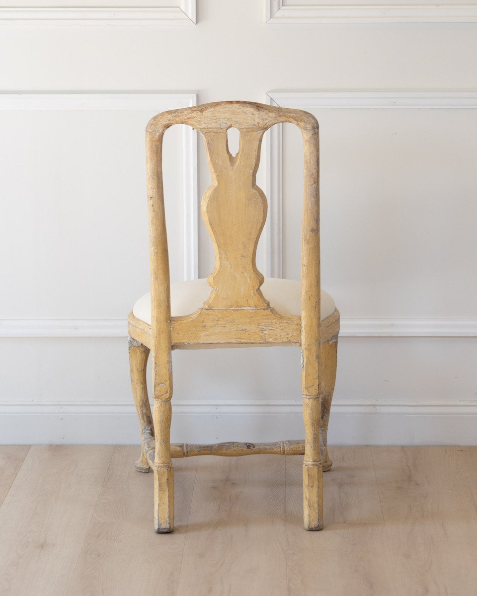 Swedish Rococo Chair in Original Paint, Stockholm, circa 1760 - JAA