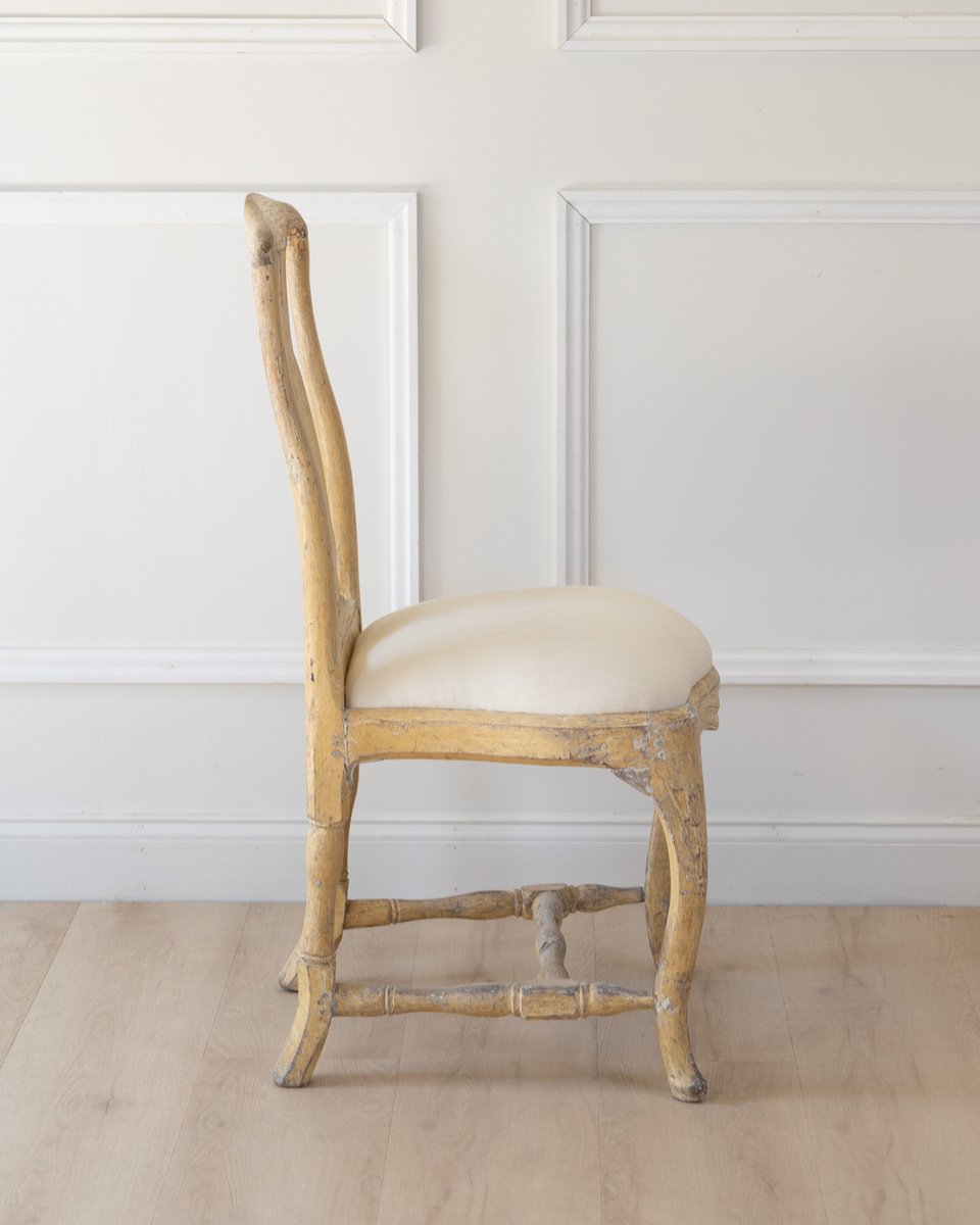 Swedish Rococo Chair in Original Paint, Stockholm, circa 1760 - JAA