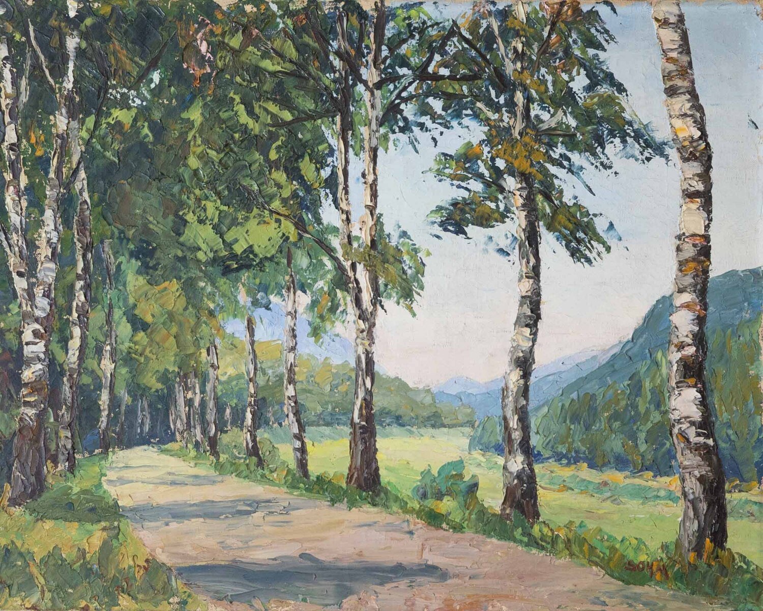 Poplars By Sohn Dated 1905 - JAA