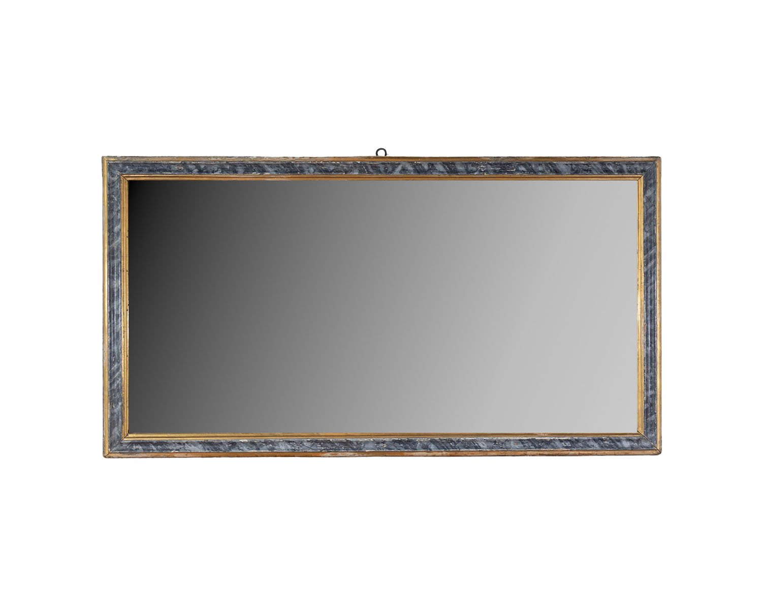 Large 19th Century Italian Faux Marble Painted Mirror