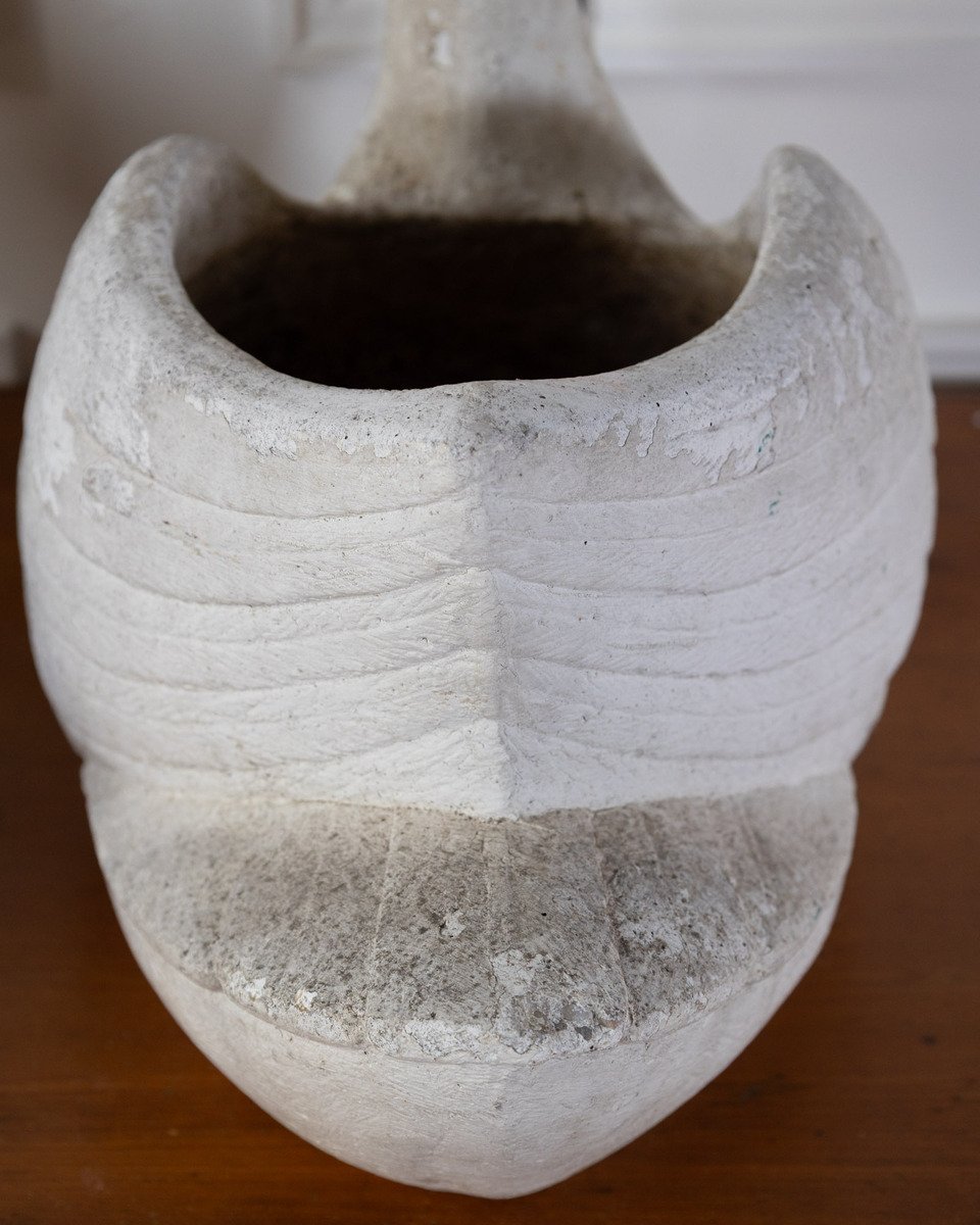Pair of concrete swans planters circa 1960 - JAA