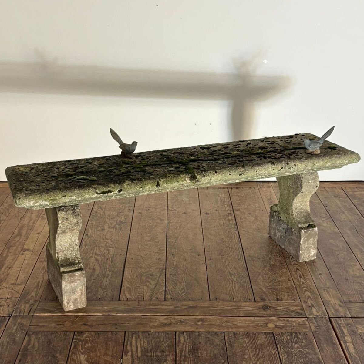 Early 20th Century French Reconstituted Stone Garden Bench - JAA