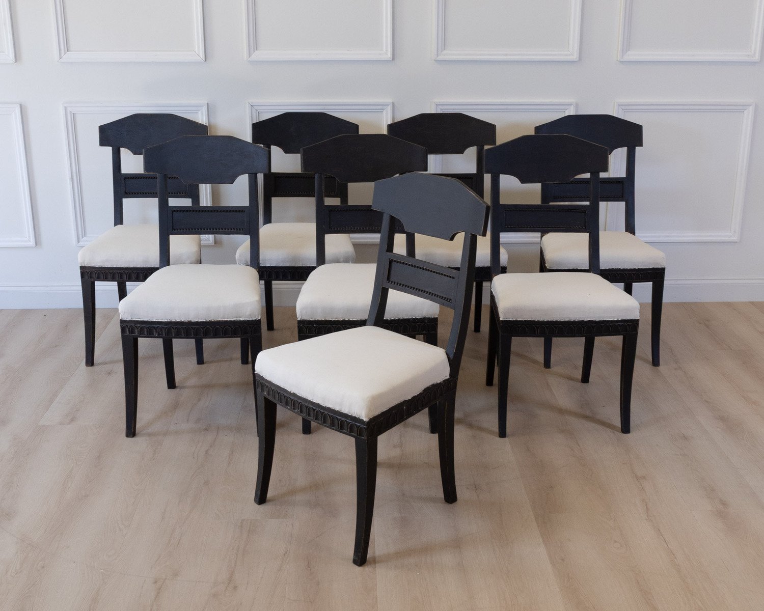 Set of Eight Swedish Chairs, circa 1840 - JAA