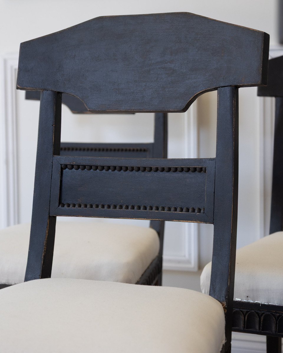 Set of Eight Swedish Chairs, circa 1840 - JAA