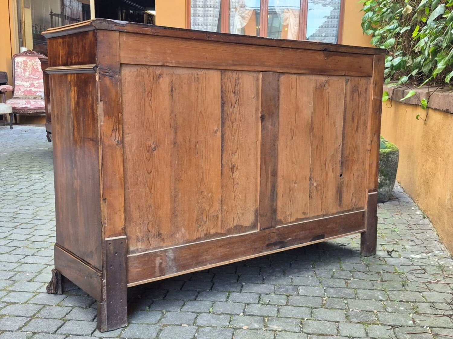 Italian Louis Philippe Walnut Buffet with Two Drawers - JAA