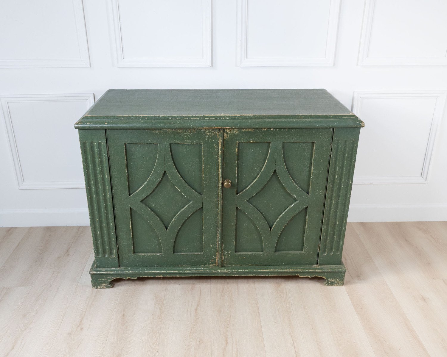 Austrian Green Painted Pine Buffet with Lozenge Doors, circa 1880 - JAA