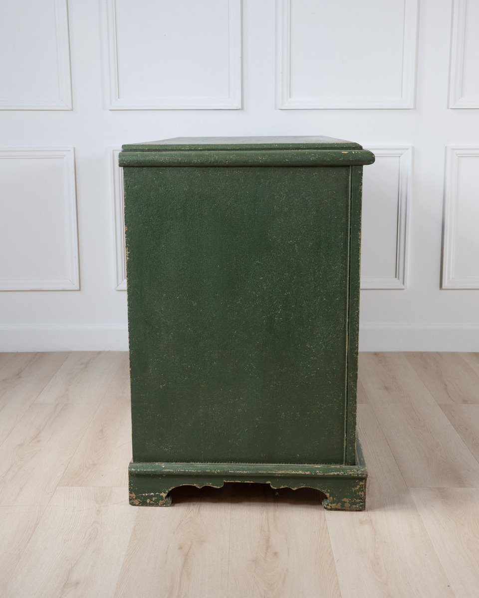 Austrian Green Painted Pine Buffet with Lozenge Doors, circa 1880 - JAA