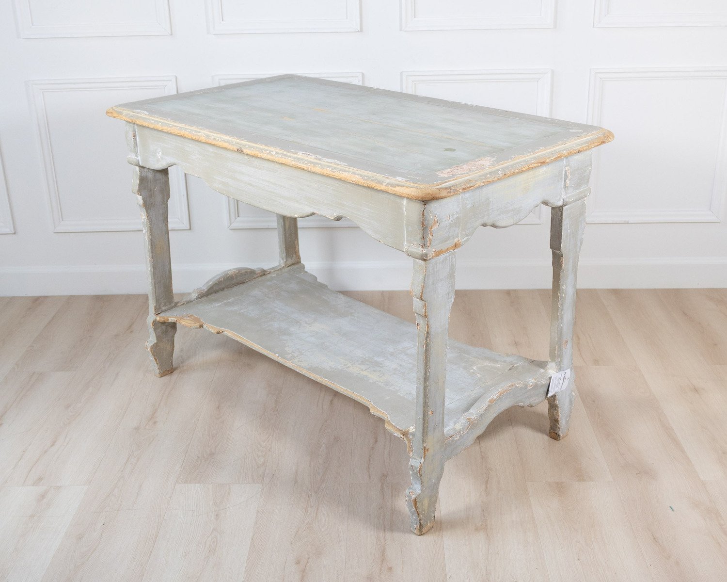 Antique French Draper’s Table in Painted Fir Wood with Drawer - JAA