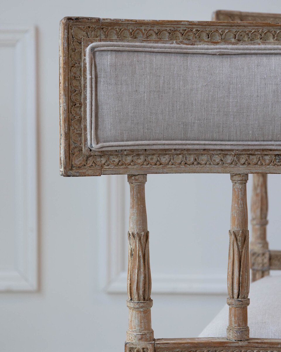 Pair of Gustavian Klismos Chairs in Original Paint, circa 1800 - JAA