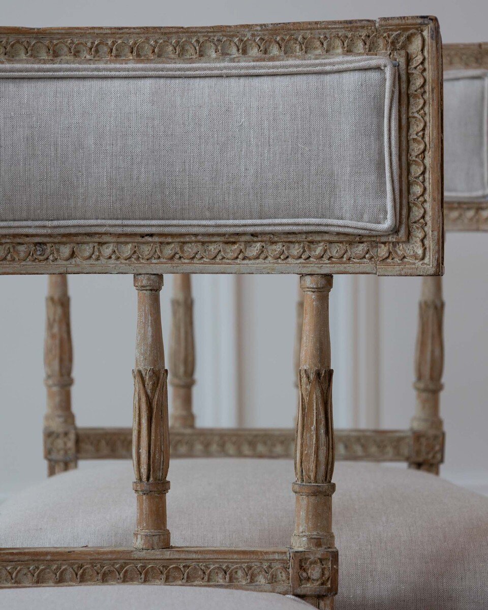 Pair of Gustavian Klismos Chairs in Original Paint, circa 1800 - JAA