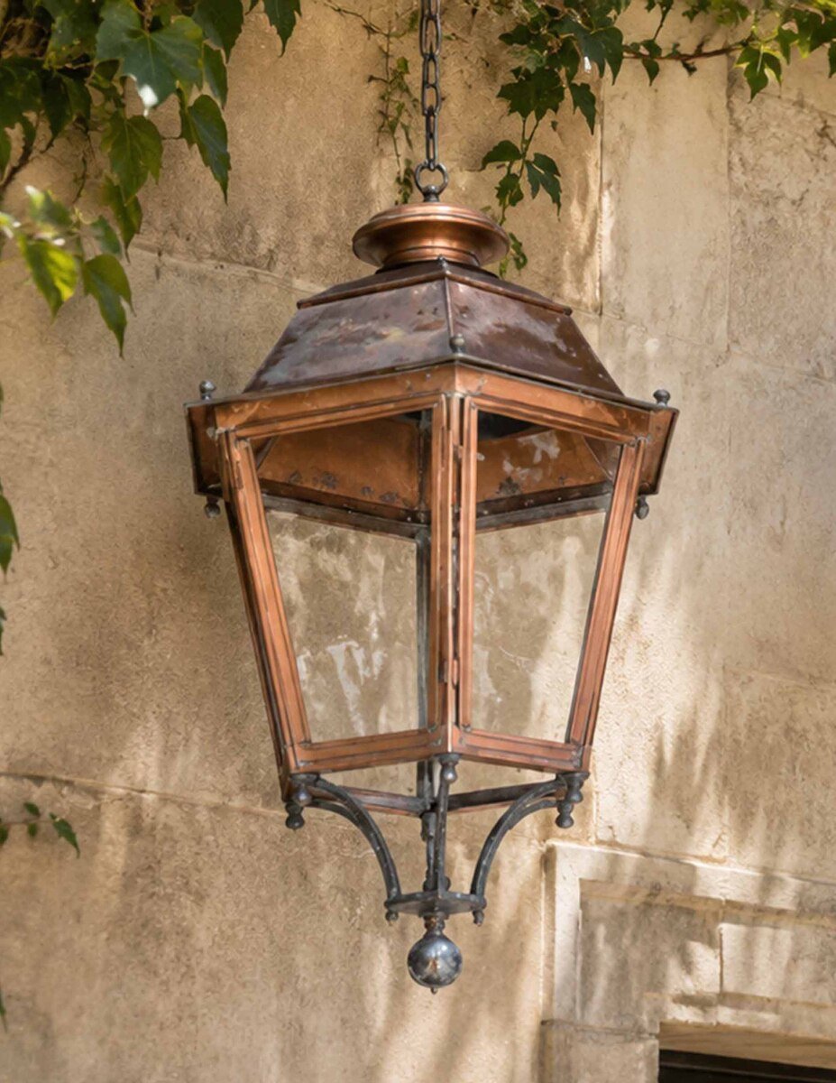French Hexagonal Copper Lanterns - JAA