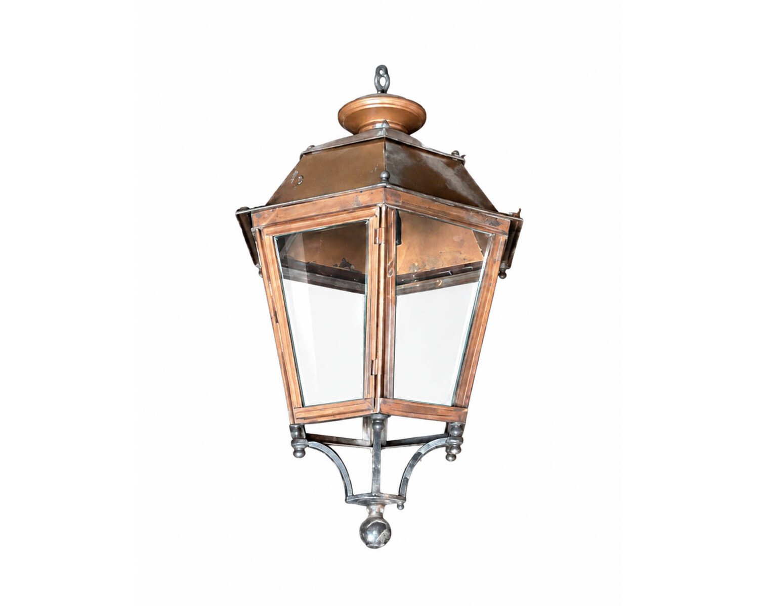 French Hexagonal Copper Lantern