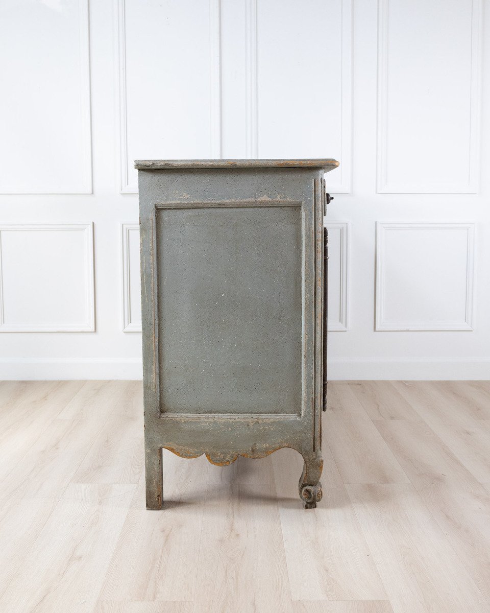 French Provincial Painted Buffet in Blue Grey, circa 1820 - JAA