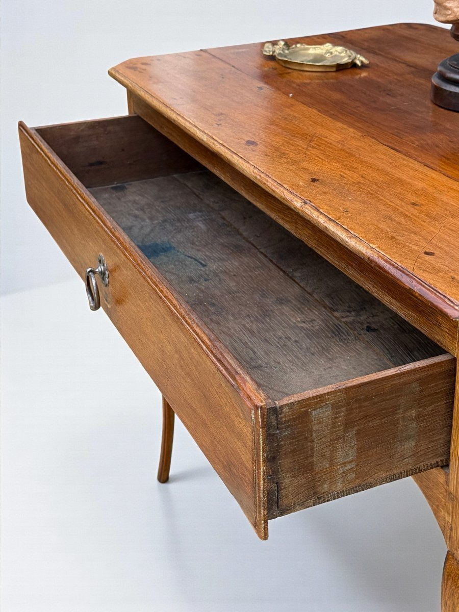 Louis XV Period 18th Century Oak table With A Central Drawer - JAA