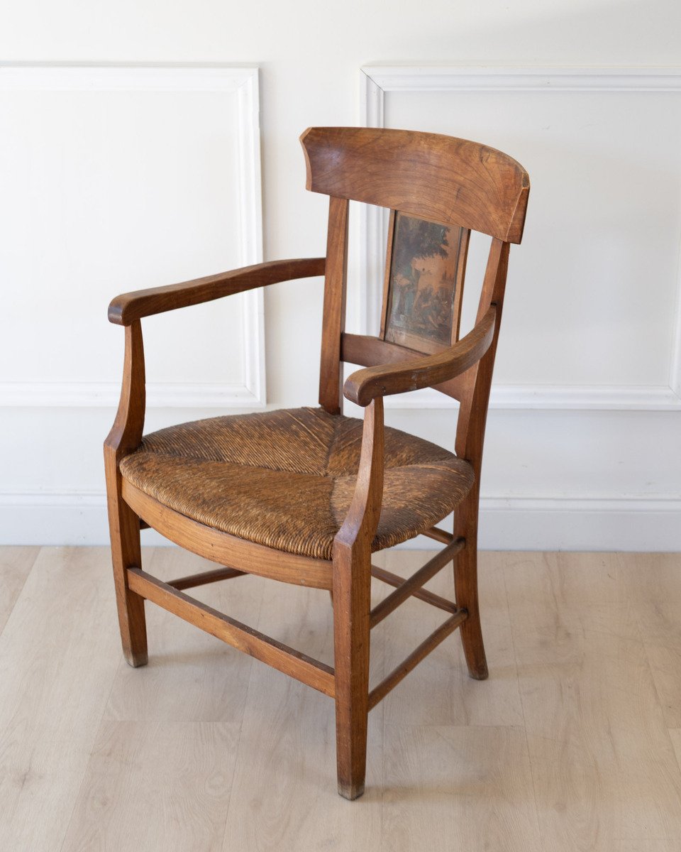 Early 20th Century Straw Armchair - JAA