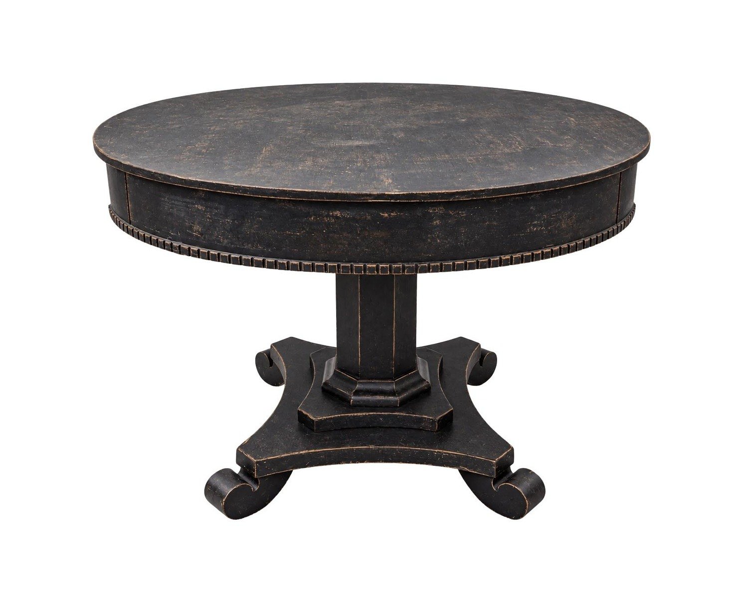 Swedish Round Table with Drawers, circa 1810