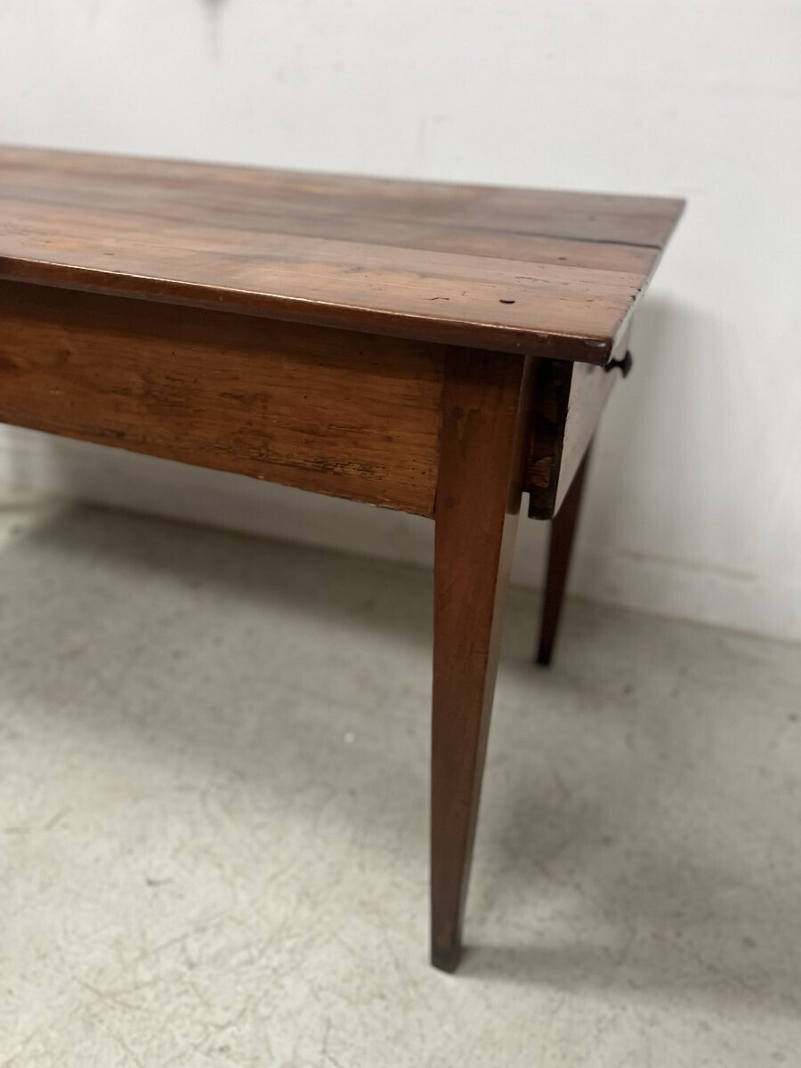 19th Century French Solid Cherry Farmhouse Table - JAA