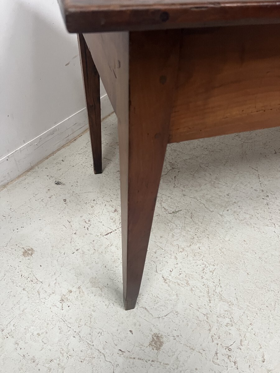 19th Century French Solid Cherry Farmhouse Table - JAA