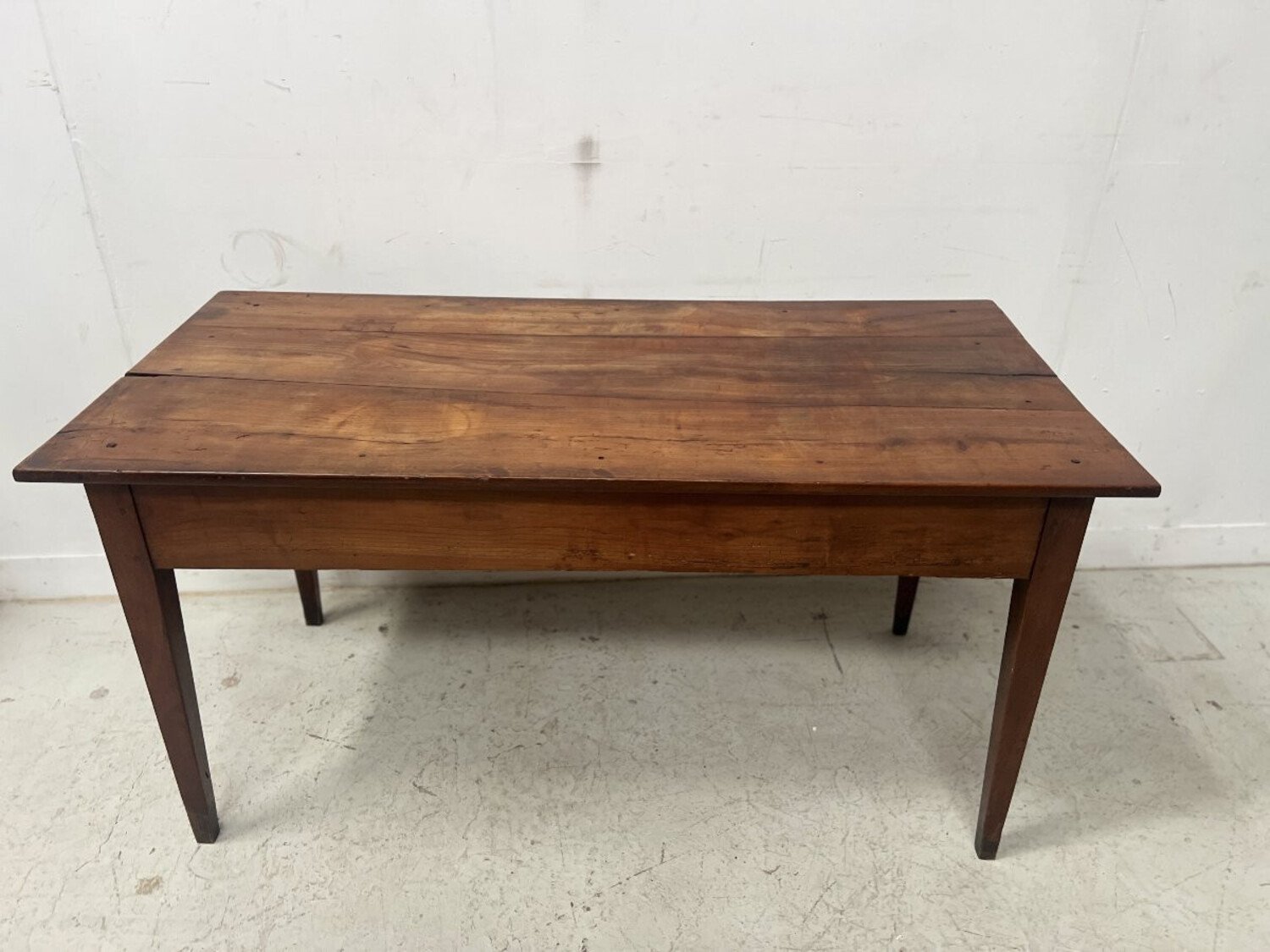 19th Century French Solid Cherry Farmhouse Table - JAA