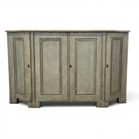 A spacious Antique  Swedish sideboard in grey