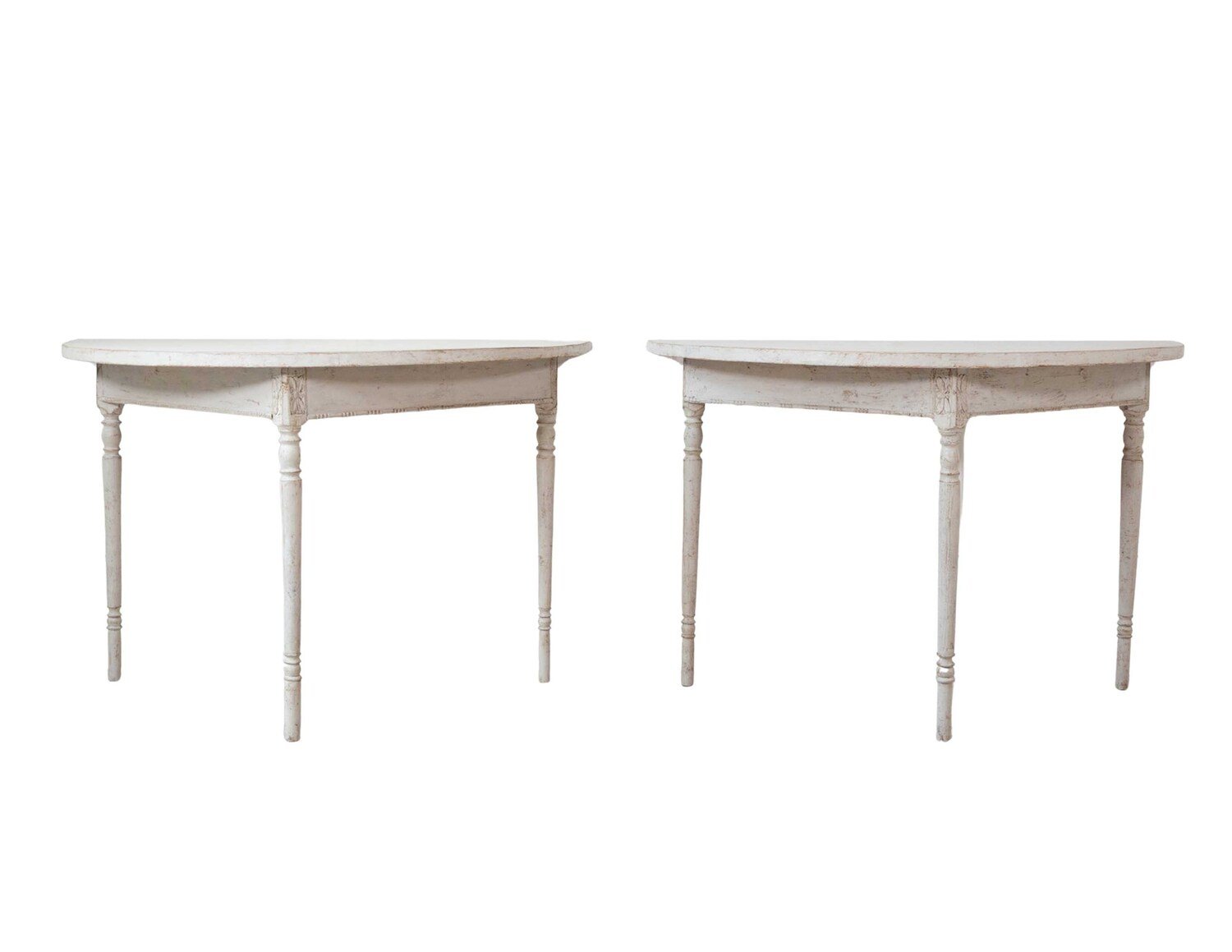 On Hold - Pair of 19th Century French Demi Lune Console Tables