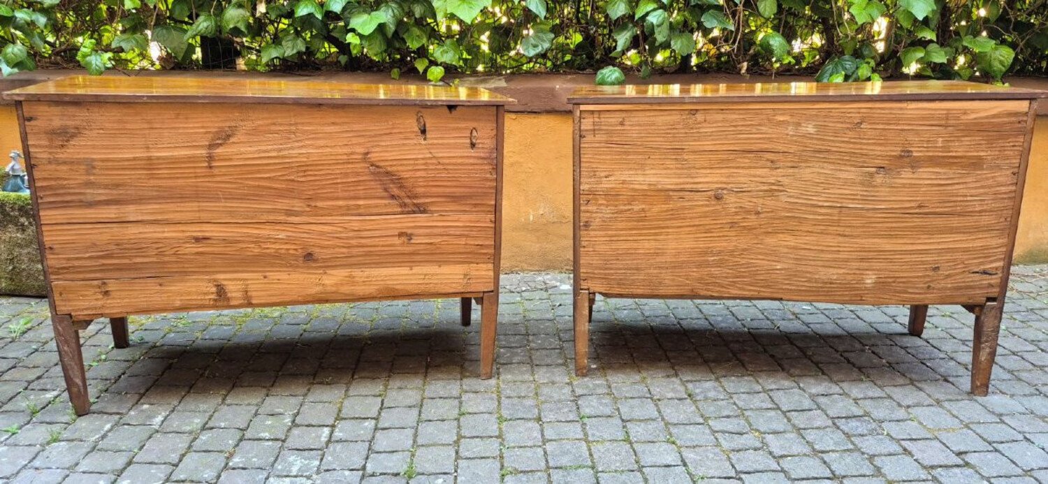 Pair of Italian Empire Walnut Commodes, Trieste, circa 1800 - JAA