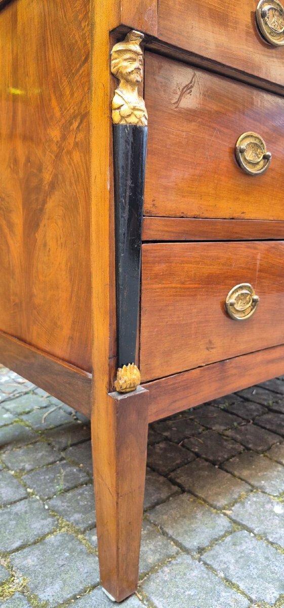 Pair of Italian Empire Walnut Commodes, Trieste, circa 1800 - JAA