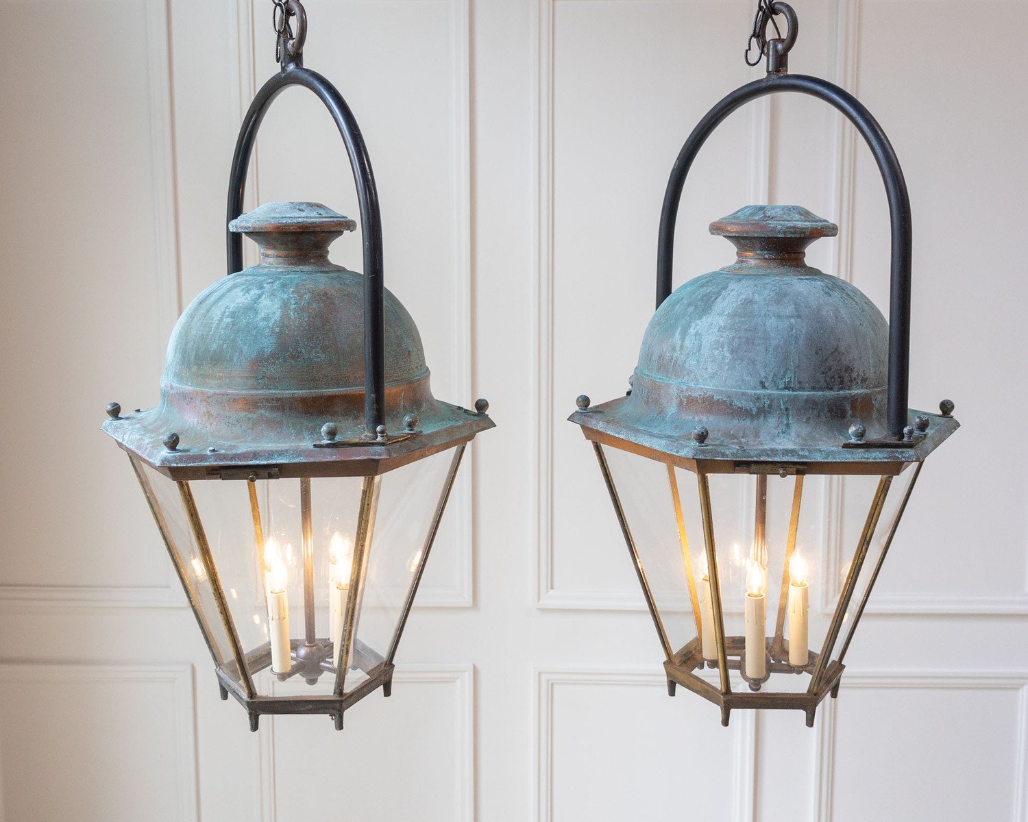 Pair of French 20th Century Lanterns - JAA