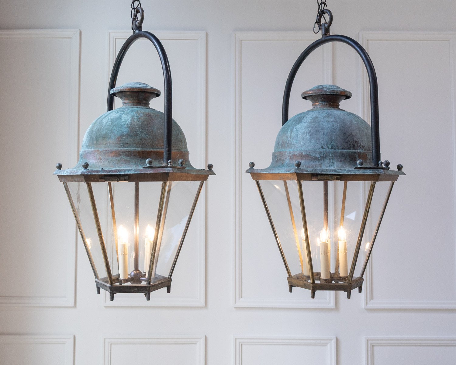 Pair of French 20th Century Lanterns - JAA