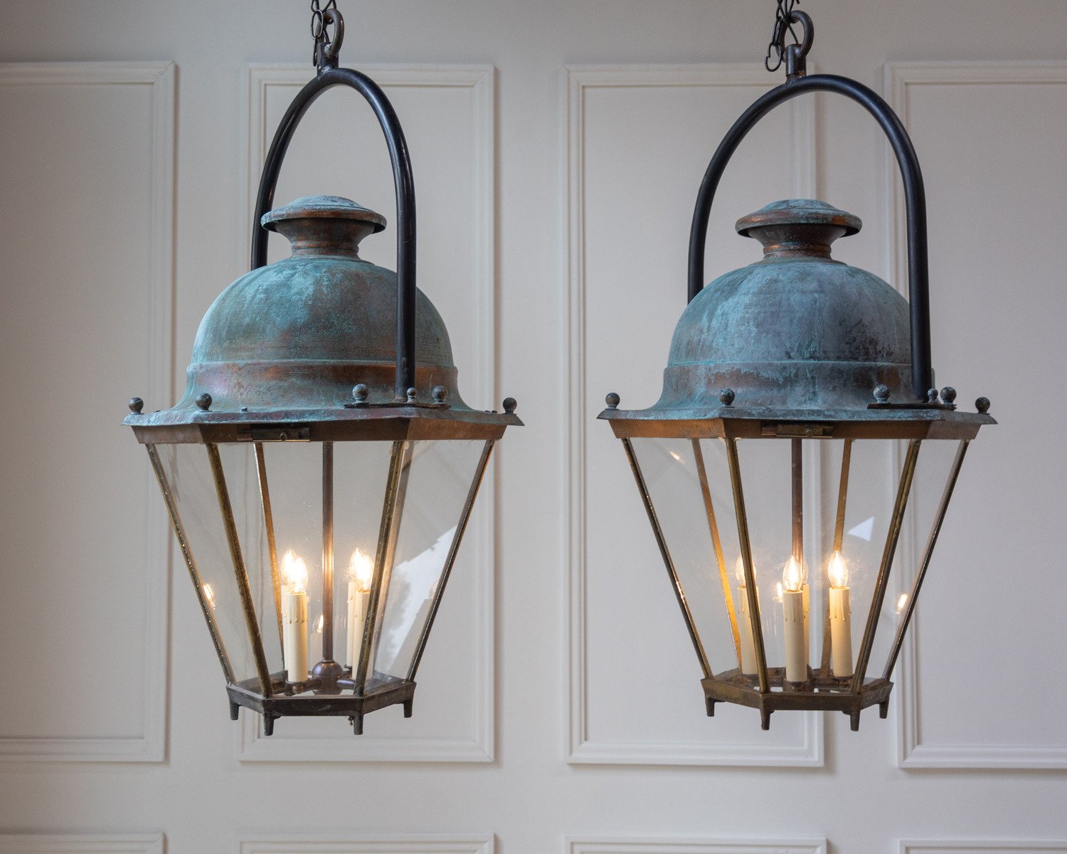 Pair of French 20th Century Lanterns - JAA