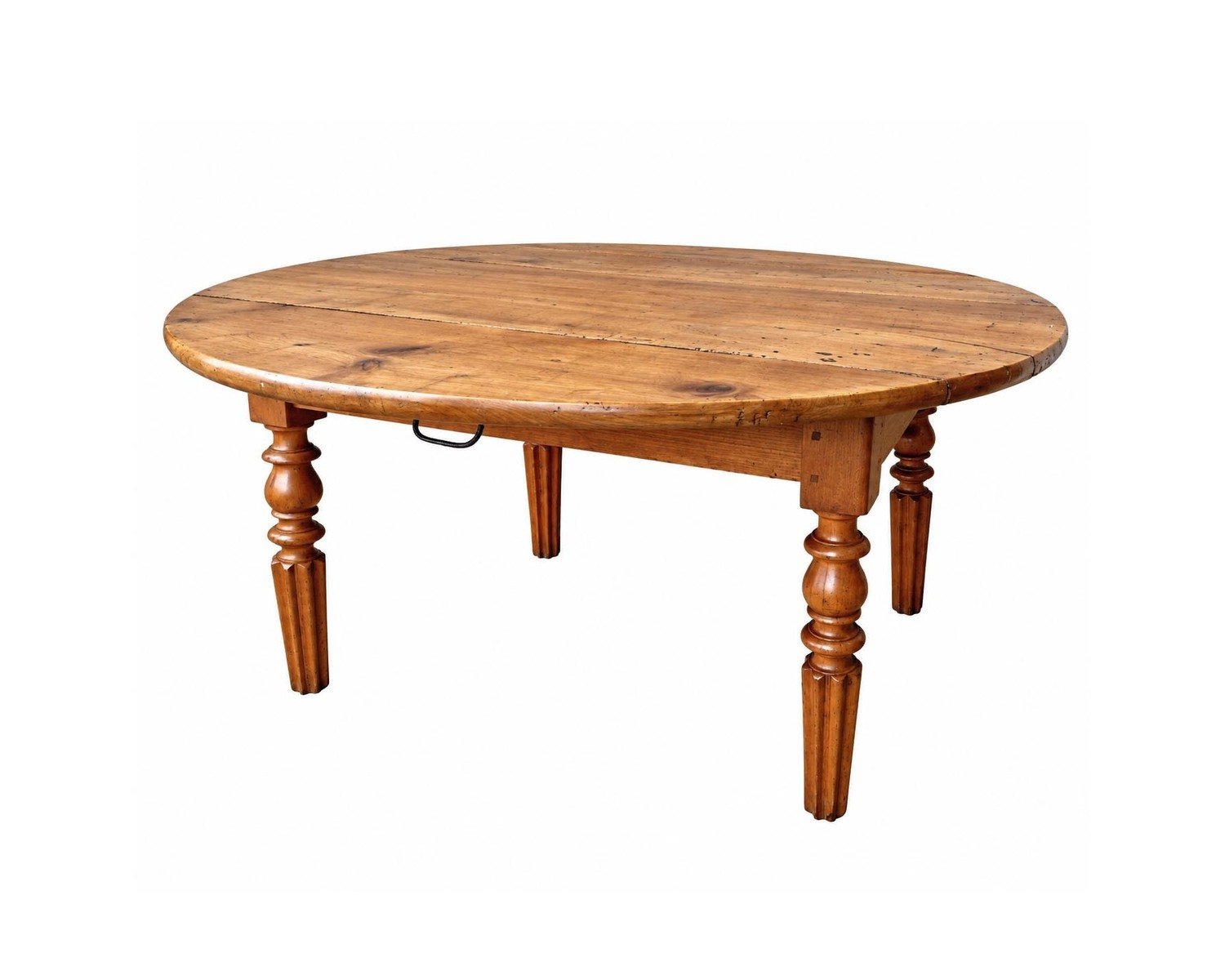 Round Cherry Wood Coffee Table