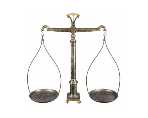 French 19th Century Bronze and Gilt-Brass Apothecary Scale