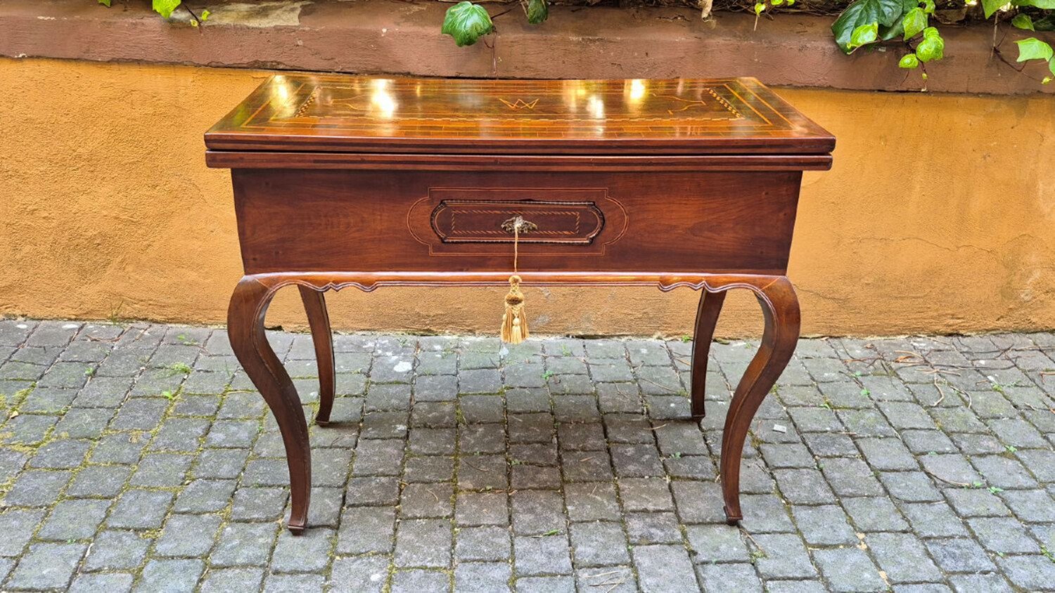Louis XV Inlaid Walnut Game Table, Bologna, Mid-18th Century - JAA