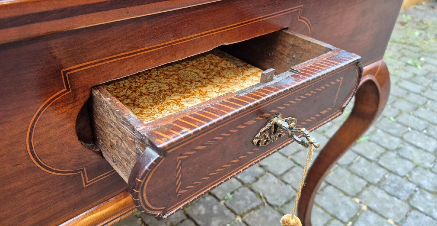 Louis XV Inlaid Walnut Game Table, Bologna, Mid-18th Century - JAA
