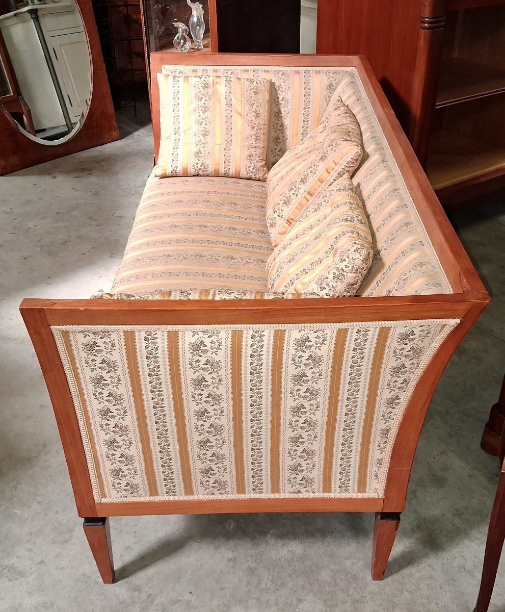 Biedermeier-era Three-seater Sofa In Light Wood - JAA