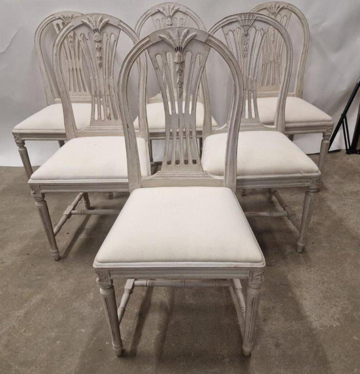 Set of Six Swedish Gustavian-Style Chairs, circa 1930 - JAA