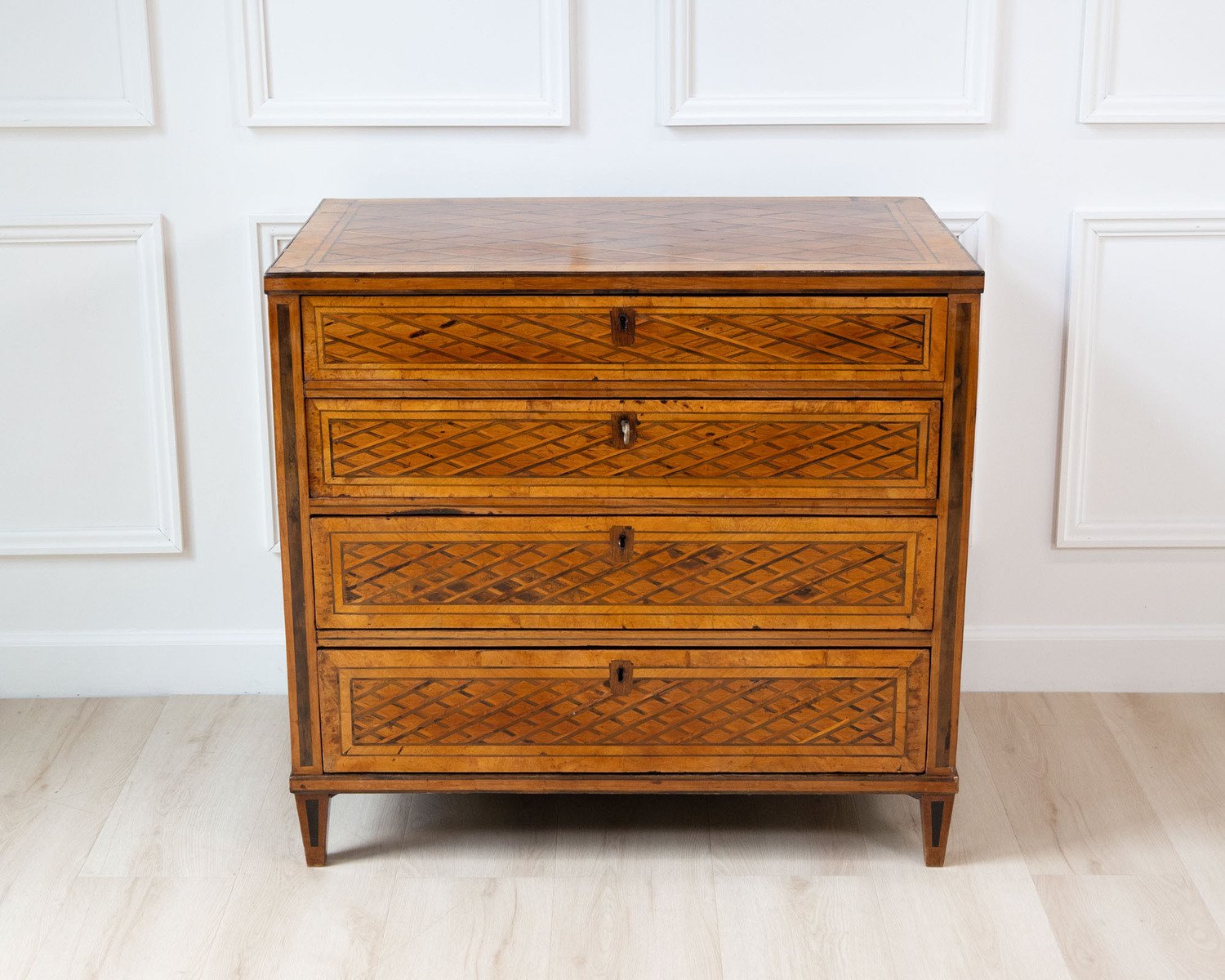 Italian Neoclassical Parquetry Chest of Drawers, c. 1780 - JAA