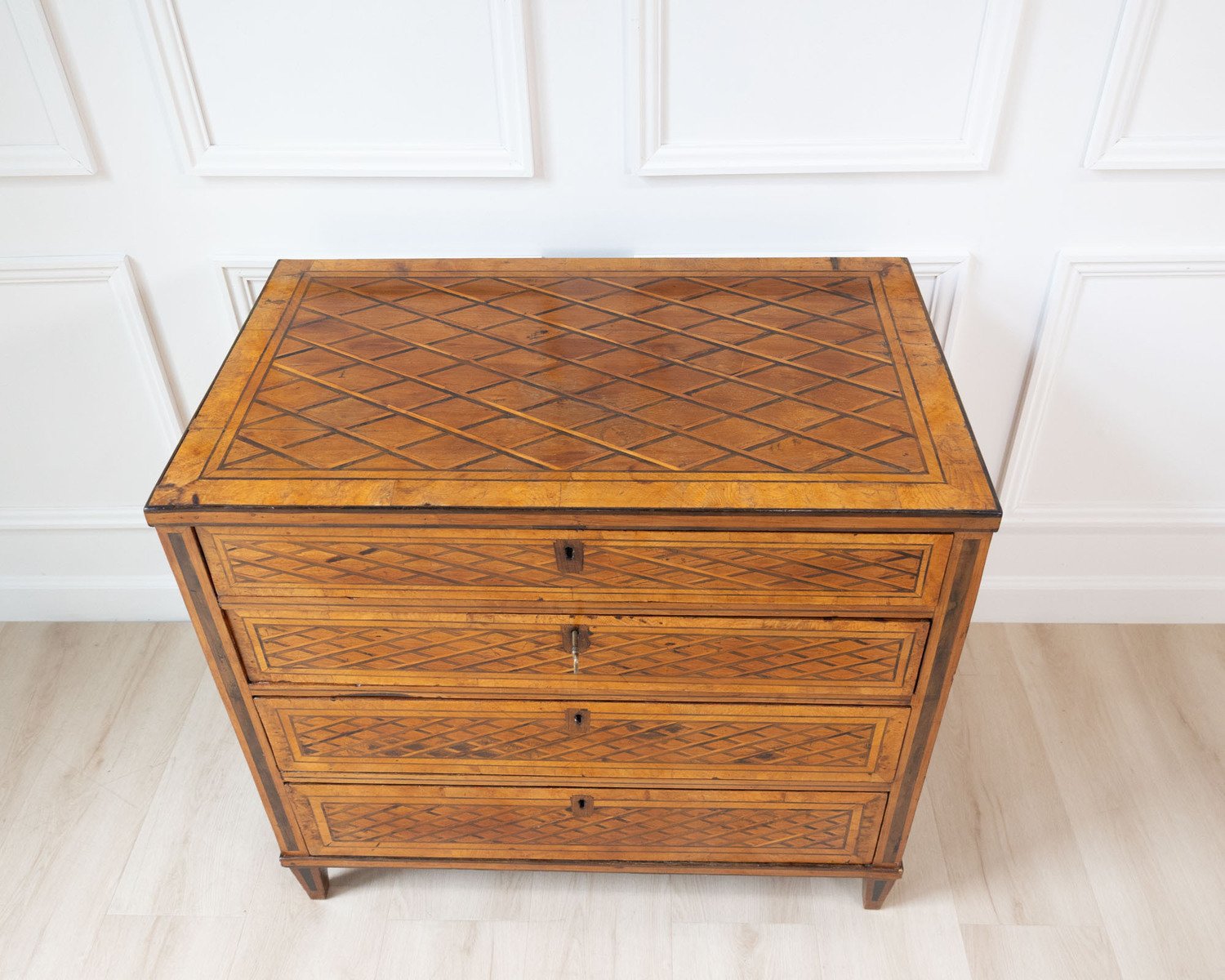Italian Neoclassical Parquetry Chest of Drawers, c. 1780 - JAA